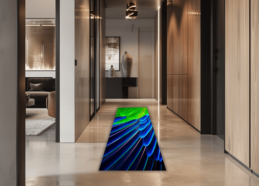 Blue+Lime Green Feathers